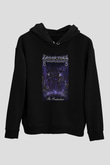 Dissection Baskılı Unisex Siyah Kapüşonlu Sweatshirt