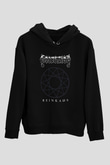 Dissection Baskılı Unisex Siyah Kapüşonlu Sweatshirt
