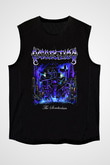 Dissection Baskılı Unisex Siyah Kolsuz Tişört - Tshirt