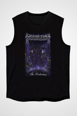 Dissection Baskılı Unisex Siyah Kolsuz Tişört - Tshirt