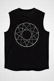 Dissection Baskılı Unisex Siyah Kolsuz Tişört - Tshirt
