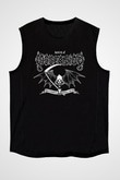 Dissection Baskılı Unisex Siyah Kolsuz Tişört - Tshirt