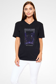 Dissection Baskılı Unisex Siyah V Yaka Tişört - Tshirt