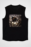 Disturbed Baskılı Unisex Siyah Kolsuz Tişört
