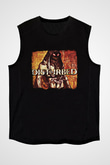 Disturbed Baskılı Unisex Siyah Kolsuz Tişört