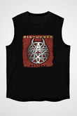 Disturbed Baskılı Unisex Siyah Kolsuz Tişört