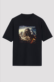Disturbed Baskılı Unisex Siyah Oversize Tişört