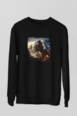 Disturbed Baskılı Unisex Siyah Sweatshirt