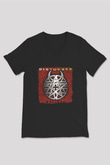 Disturbed Baskılı Unisex Siyah V Yaka Tişört