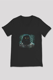 Disturbed Baskılı Unisex Siyah V Yaka Tişört