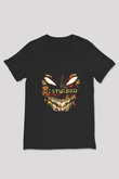 Disturbed Baskılı Unisex Siyah V Yaka Tişört