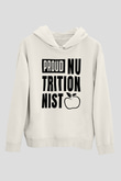 Diyetisyen Beyaz Unisex Kapüşonlu Sweatshirt