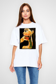 Diyetisyen Beyaz Unisex Oversize Tişört T-Shirt