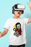 Dj Joker Baskılı Unisex Beyaz Çocuk Tişört