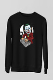 Dj Joker Baskılı Unisex Siyah Sweatshirt