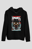 Dj Run DMC Baskılı Unisex Siyah Hoodie