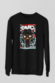 Dj Run DMC Baskılı Unisex Siyah Sweatshirt