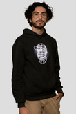 DJ Siyah Unisex Kapşonlu Sweatshirt