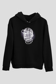 DJ Siyah Unisex Kapşonlu Sweatshirt