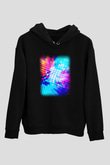 DJ Siyah Unisex Kapşonlu Sweatshirt