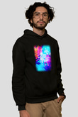 DJ Siyah Unisex Kapşonlu Sweatshirt