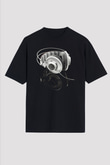DJ Siyah Unisex Oversize Tişört T-Shirt