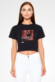 DMX Siyah Crop Top Tişört
