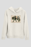 Doğa ile İç İçe KurtBeyaz  Unisex Hoodie
