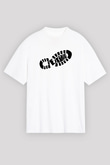 Doğa Yürüyüşü Baskılı Unisex Beyaz Oversize Tişört - Tshirt