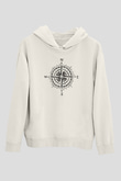 Doğa Yürüyüşü Baskılı Unisex Ekru Hoodie