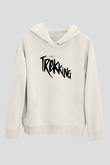 Doğa Yürüyüşü Baskılı Unisex Ekru Hoodie