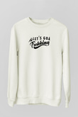 Doğa Yürüyüşü Baskılı Unisex Ekru Sweatshirt