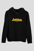 Dokken Baskılı Unisex Siyah Kapüşonlu Sweatshirt