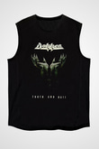Dokken Baskılı Unisex Siyah Kolsuz Tişört - Tshirt
