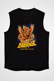 Dokken Baskılı Unisex Siyah Kolsuz Tişört - Tshirt