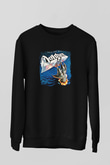 Dokken Baskılı Unisex Siyah Sweatshirt