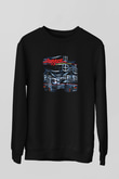 Dokken Baskılı Unisex Siyah Sweatshirt