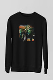 Dokken Baskılı Unisex Siyah Sweatshirt