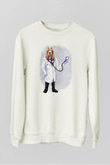Doktor Beyaz Unisex Sweatshirt