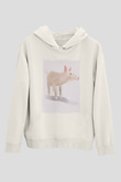 Domuz Beyaz Unisex Kapüşonlu Sweatshirt