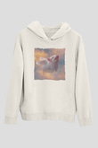 Domuz Beyaz Unisex Kapüşonlu Sweatshirt