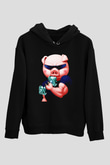 Domuz Siyah Unisex Hoodie