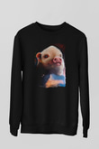 Domuz Siyah Unisex Sweatshirt