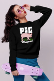 Domuz Siyah Unisex Sweatshirt