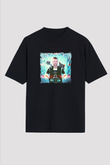 Don Diablo Baskılı Unisex Oversize Siyah Tişört