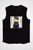 Don Diablo Baskılı Unisex Siyah Kolsuz Tişört