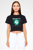 Don Diablo Siyah Crop Top Tişört