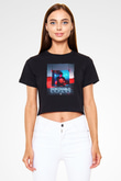 Don Diablo Siyah  Crop Top Tişört