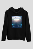Don Diablo Siyah Unisex Kapüşonlu Sweatshirt