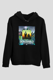 Don Diablo Siyah Unisex Kapüşonlu Sweatshirt
